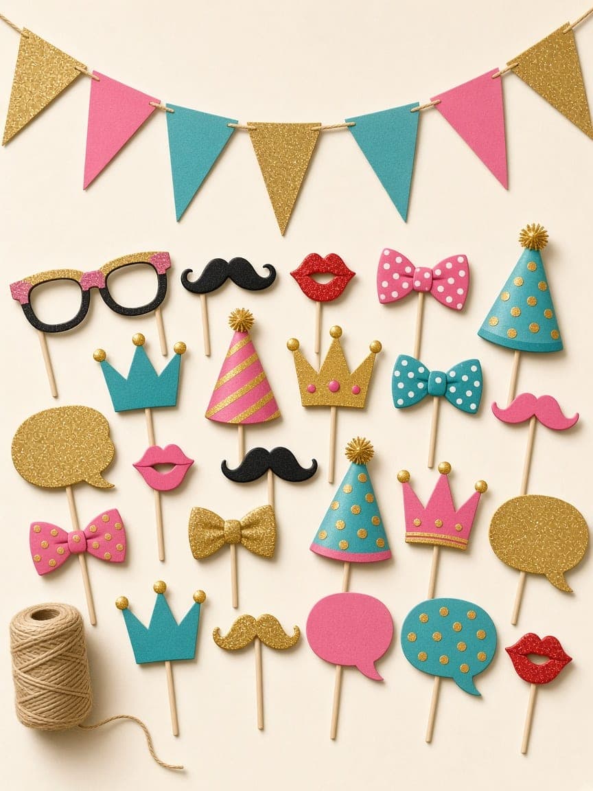 Banner Feliz Aniversário + 20 adereços