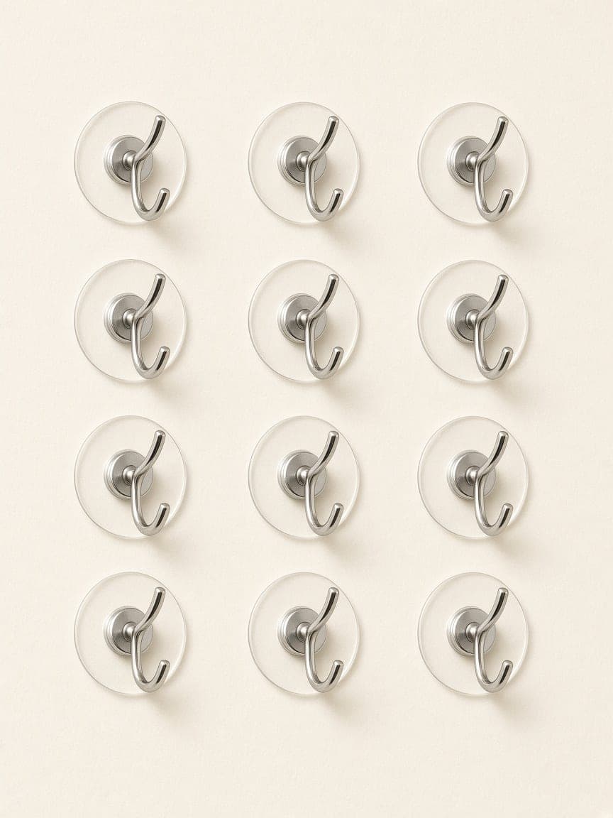 Pack 12 ganchos adesivos extra-fortes